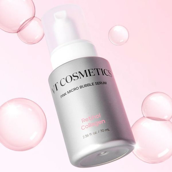 Мікробульбашкова сироватка з ретинолом та колагеном проти зморшок &ndash; VT Cosmetics Retinol Collagen Pink Micro Bubble Serum, 70 ml 4835 фото