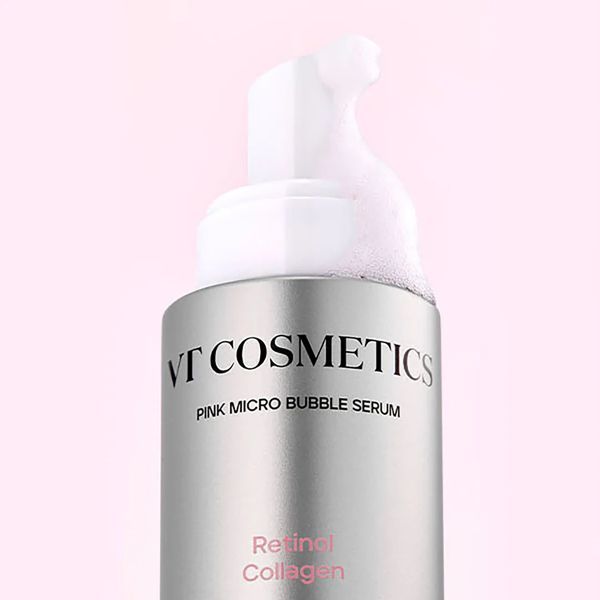 Мікробульбашкова сироватка з ретинолом та колагеном проти зморшок &ndash; VT Cosmetics Retinol Collagen Pink Micro Bubble Serum, 70 ml 4835 фото