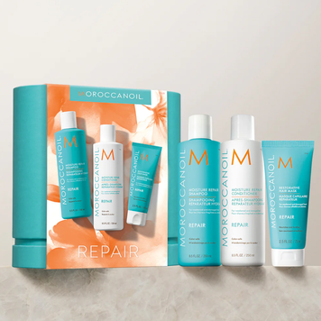 Подарунковий набір для комплексного відновлення пошкодженого волосся &ndash; Moroccanoil Repair Set, 3 в 1 800700 фото